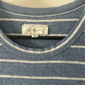 Lou & Grey t-shirt dress. Light blue and white stripes Size Medium